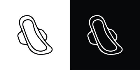Hygienic pad icon in black. flat graphic vector icon © Vince