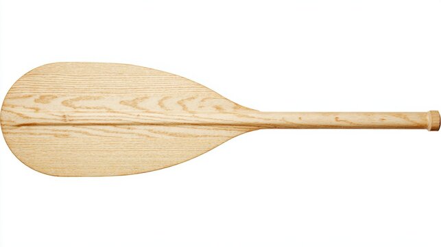 This wooden paddle features a smooth finish and an ergonomic design, making it ideal for kayaking or canoeing, It's perfect for adventure-themed marketing, outdoor guides, or eco-friendly products,