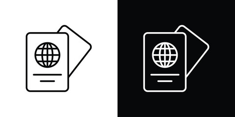 Immigration icon in black. flat graphic vector icon