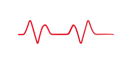 Obraz premium Heartbeat of Life: A minimalist representation of a vital heartbeat pulses across the screen, rendered in vibrant red. A visual reminder of life's steady rhythm and the essence of existence.
