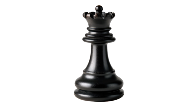 Royal Reign: A solitary, intricately carved chess queen stands poised, an emblem of strategic brilliance and regal authority, embodying the complex game of strategy.