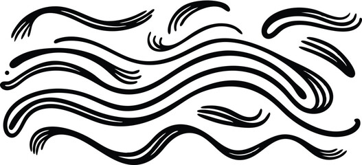 Fototapeta premium Waves white and black wavy lines pattern background, flowing sea ripple texture, minimal vector style for graphic design, wallpapers, and branding