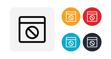 Web block icon in flat style
