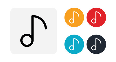 Flat music note icon design
