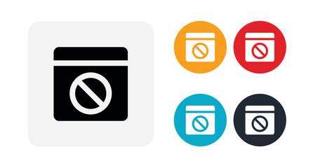 Web block icon in flat style