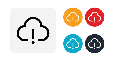 Cloud error alert icon design