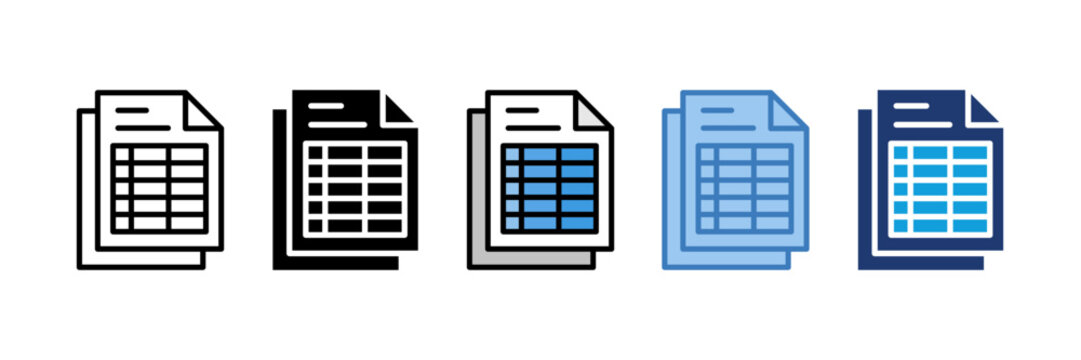 Spreadsheet Icon Element For Design