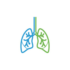logo design lung health, green lung logo design creative template, symbol, icon, idea.