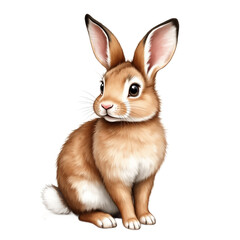Fototapeta premium white rabbit on white background
