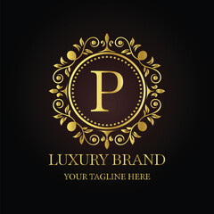 Golden anniversary vector badge with ribbon: a vintage quality award seal, ideal for business guarantee or certificate illustration logo P