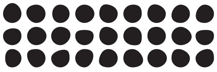 Blob shapes  black collection vector design elements isolated. Random blob circles icon set. Isolated on a white background.  
