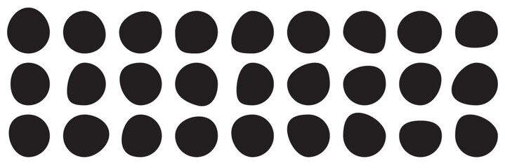 Blobs icon. Rock black icons. Drops or stone silhouettes. Vector set of black  blobs  . Organic blob shapes collection .  
