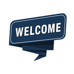 Horizontal retro ribbon with pointed tails and the word 