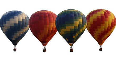 Obraz premium Vibrant Hot Air Balloons Ready for Flight