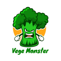 broccoli vegetable cartoon mascot character