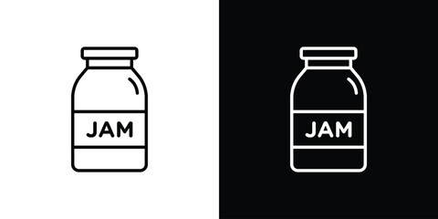 Jam icon in black. flat graphic vector icon