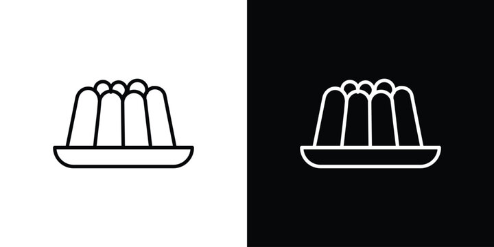 Jelly icon in black. flat graphic vector icon