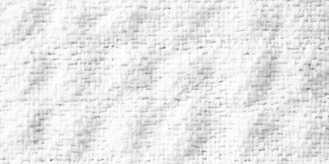 White canvas fabric background. White linen fabric texture background, in a light gray color with soft lines and a vertical crosshatching pattern. 