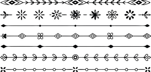 Hand drawn borders and decorative elements