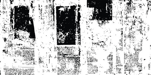 Vector old white newspaper paper grunge vintage background. Vector newspaper paper grunge vintage black and white poster with the words. Vector newspaper or magazine clippings
