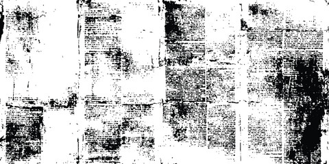 Vector old white newspaper paper grunge vintage background. Vector newspaper paper grunge vintage black and white poster with the words. Vector newspaper or magazine clippings
