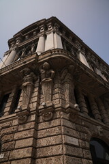 Italian architecture on the streets of Milan