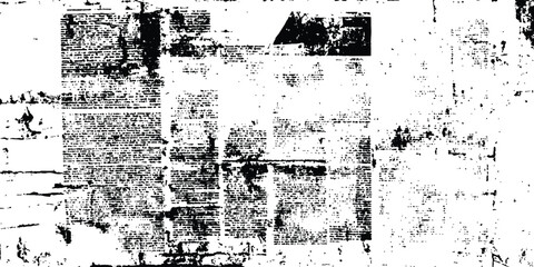 Vector old white newspaper paper grunge vintage background. Vector newspaper paper grunge vintage black and white poster with the words. Vector newspaper or magazine clippings
