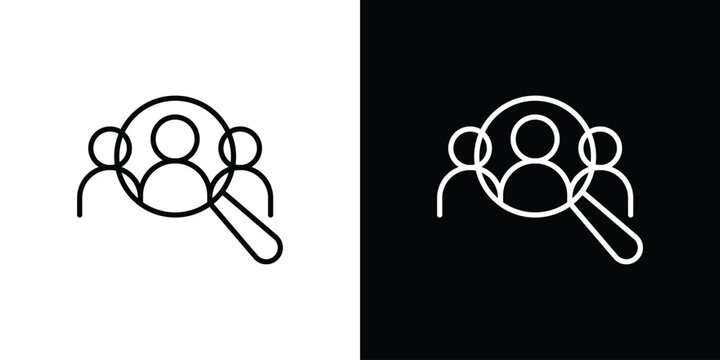 Job vacancy icon in black. flat graphic vector icon