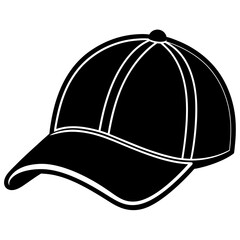 Baseball cap isolated on white background is a sporty accessory