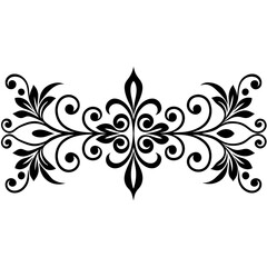 Obraz premium Decorative floral ornament isolated on white background