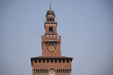 Top of italian brick Castle