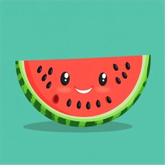 Cartoon slice of watermelon