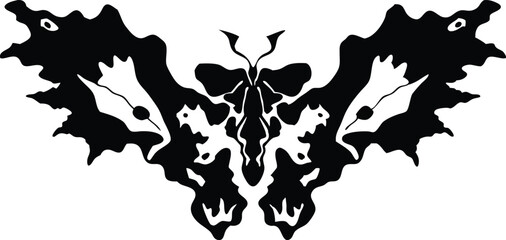 Rorschach inkblot test psychological assessment vector