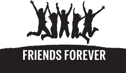 friend forever love jumpers vector