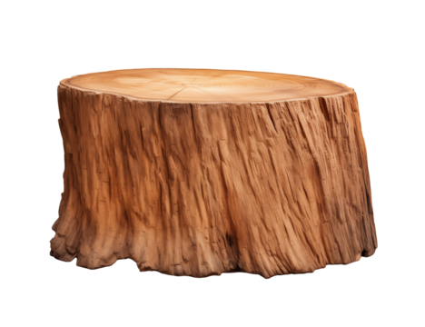 tree stump isolated on white