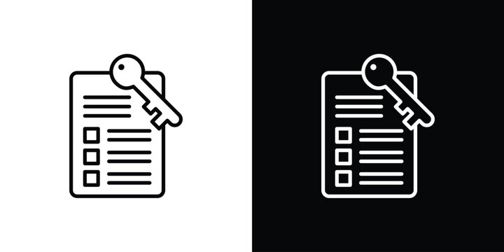 Key takeaway icon in black. flat graphic vector icon