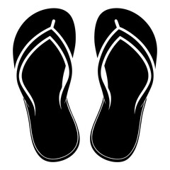Pair of flipflops isolated on white background