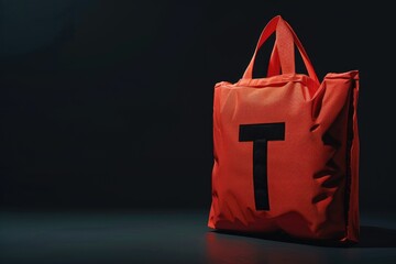 High Definition Image of a Red Bag with the Word Quot T Quot on it