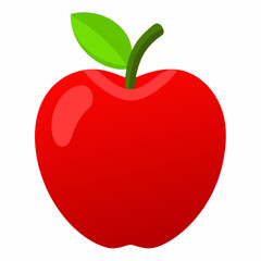 red apple isolated on white