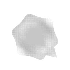 柔らかいモコモコ吹き出し　グレー