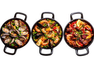 Fresh Authentic Paella Served in Elegant Presentation