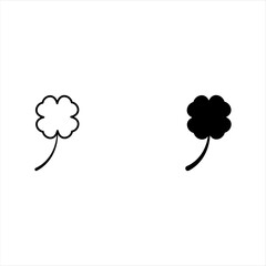 Clover icon set illustration. clover sign and symbol. four leaf clover icon.