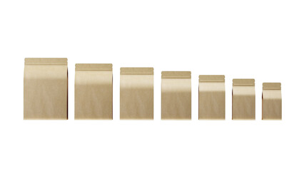 A series of metallic containers arranged in a gradient, showcasing varying heights and sizes.