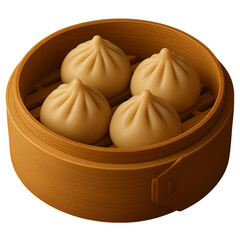 Realistic cartoon 3D Dim Sum
