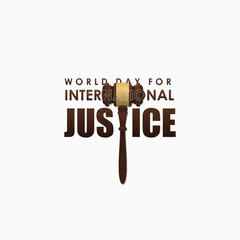 World Day for International Justice banner, held on 17 July