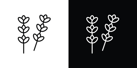 Lavender icon in black. flat graphic vector icon © Vince