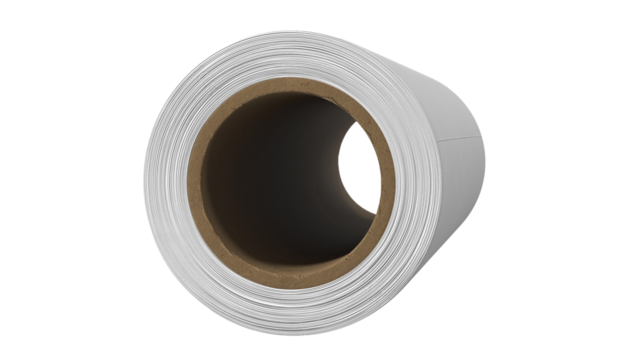 A roll of blank paper, commonly used for printing or drawing.