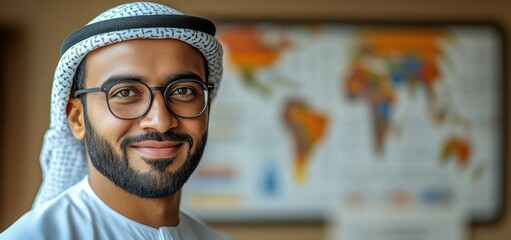 Portrait of a Smiling Arab Man