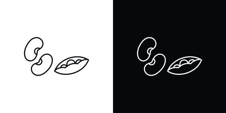 Legume icon in black. flat graphic vector icon