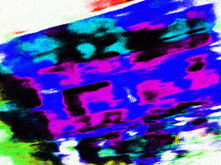 Glitch camera effect. Retro VHS background. Old video template. No signal. Static TV noise, bad TV signal.	